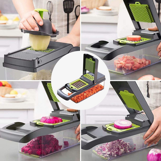 16 in 1 Vegetable Chopper, Salad Fruit Vegetable Food Chopper Slicer Peeler