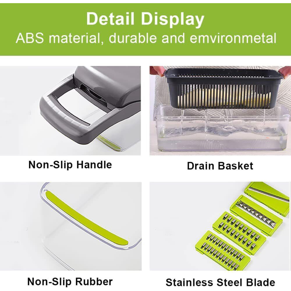 16 in 1 Vegetable Chopper, Salad Fruit Vegetable Food Chopper Slicer Peeler