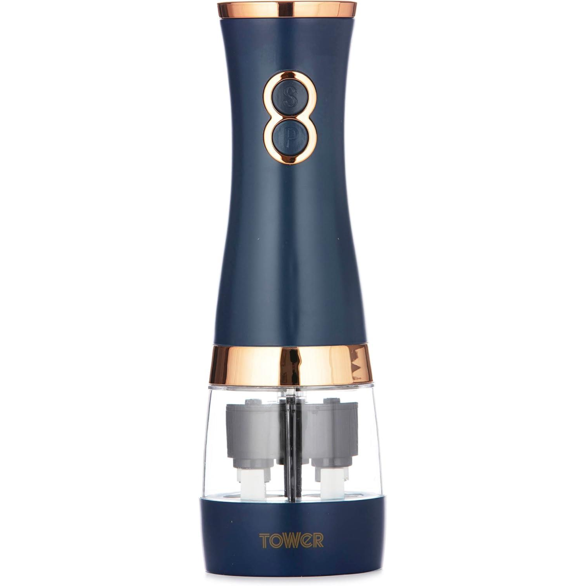 Tower Electric Salt and Pepper Mill Battery Ceramic Grinders Blue